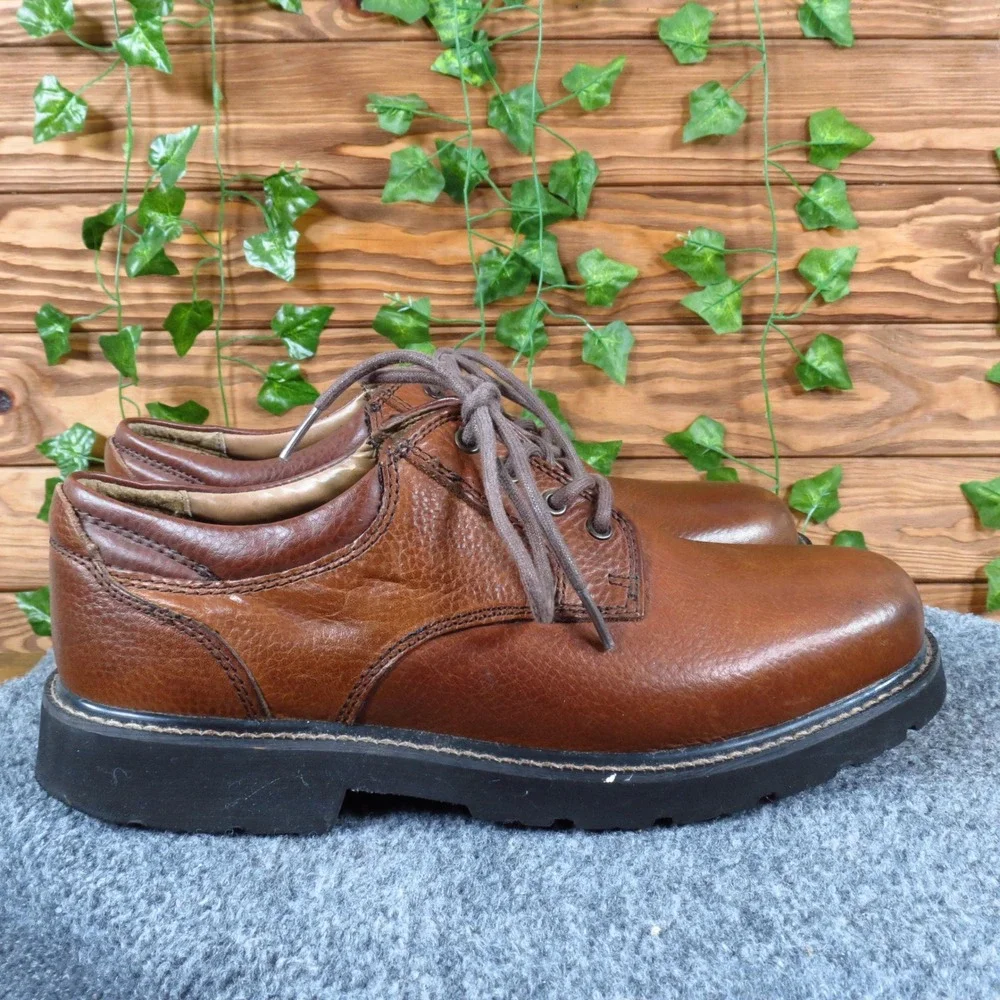 Dockers 90-3902 Mens Oxford Shoes Size 9.5M Business Casual Brown Leather Lug‎